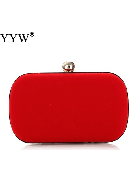 Siyah Bir Stil Kırmızı Kadın Debriyaj Akşam Çanta Çanta ile Ayrılabilir Zincir Çanta Düğün Kokteyl Parti Kadife Manşonlar Balo Düğün Omuz (Yurt Dışından) fırsatları