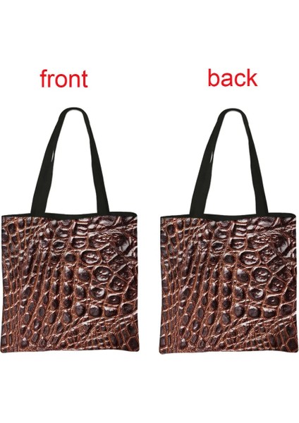 SSTDWENLU13CW Tarzı 34CMX34CM Kaplan Leopar Timsah Zebra Çizgili Baskı Omuz Çantaları Kadın Moda Çanta Seyahat Tote Çanta Bayanlar Yeniden Kullanılabilir Alışveriş Çantası (Yurt Dışından) modelleri