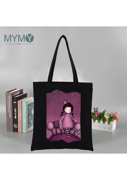 No.8 Tarzı 23X27CM Santoro Gorjuss Omuz Çantası Karikatür Kız Baskılı Kanvas Tote Çanta Kadın Rahat Seyahat Plaj Çanta Katlanabilir Eko Alışveriş Çantaları (Yurt Dışından)