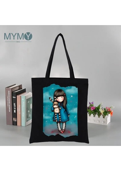 No.8 Tarzı 23X27CM Santoro Gorjuss Omuz Çantası Karikatür Kız Baskılı Kanvas Tote Çanta Kadın Rahat Seyahat Plaj Çanta Katlanabilir Eko Alışveriş Çantaları (Yurt Dışından) fiyatları