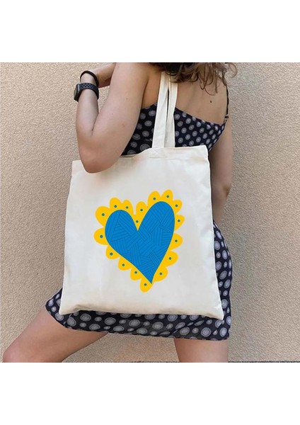 B171 Tarzı 35X40CM Çiçek Ukrayna Bayrağı Ukrayna Arması Ukraynalı Kız Vatansever Kadın Kanvas Omuz Çantası Harajuku Alışveriş Çantaları (Yurt Dışından) indirimleri