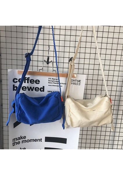 Turuncu Tarzı Kadın High Street Geri Dönüşümlü Pamuklu Kumaş Mini Küçük Boy Yan Sling Omuz Çantası Öğrenci Telefon Kılıfı Klein Mavi Crossbody Çanta (Yurt Dışından) fiyatları