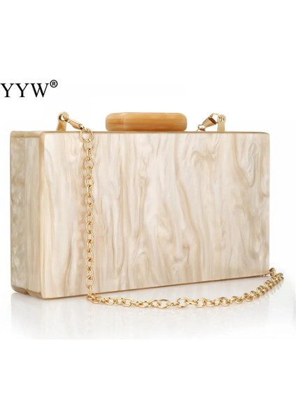 180X110X45MM Tarzı Yyw Yeni Trendy Omuz Çantaları Moda Kadın Çanta Akrilik Lüks Parti Akşam Çanta Kadın Rahat Sevimli Kutu Debriyaj Çanta Kesesi (Yurt Dışından)