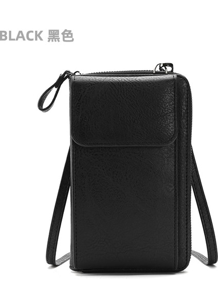 Siyah Stil 18X11X5CM Buylor Küçük Cep Telefonu Çantası Kadın Çantası Moda Crossbody Çanta Çile Omuz Askısı Çanta Lüks Pu Deri Kart Sahibinin (Yurt Dışından)