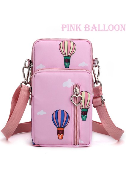 Kensen Shop Pembe Balon Stili Yeni Kadın Su Geçirmez Çanta Omuz Askısı Messenger Göğüs Çanta Cüzdan Çok Işlevli Cep Telefonu Çantası Sikke Çanta Kadınlar Için Çantalar (Yurt Dışından)