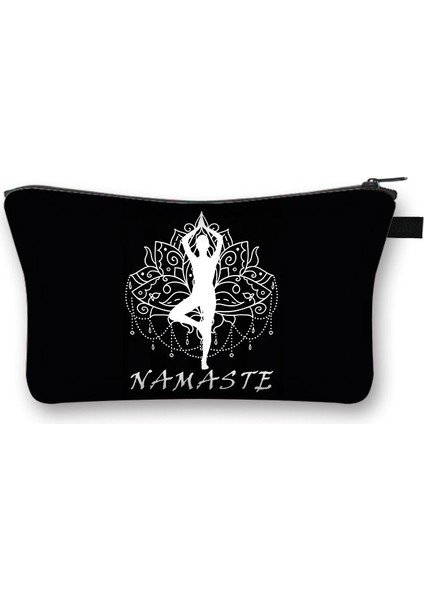 SHZBYOGA18W Tarzı Yoga Namaste Baskı Kozmetik Durumda Buda Çakra Makyaj Çantaları Bayanlar Makyaj Çantası Düzenleyici Fermuarlı Kese Kadın Ruj Çanta Hediye (Yurt Dışından) indirimleri