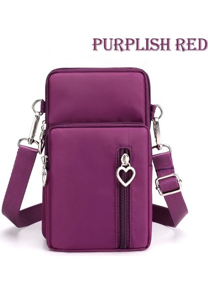 Morumsu Kırmızı Stil Yeni Kadın Su Geçirmez Çanta Omuz Askısı Messenger Göğüs Çanta Cüzdan Çok Işlevli Cep Telefonu Çantası Sikke Çanta Kadınlar Için Çantalar (Yurt Dışından)