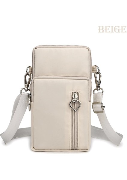 Bej Tarzı Yeni Kadın Su Geçirmez Çanta Omuz Askısı Messenger Göğüs Çanta Cüzdan Çok Işlevli Cep Telefonu Çantası Sikke Çanta Kadınlar Için Çantalar (Yurt Dışından)
