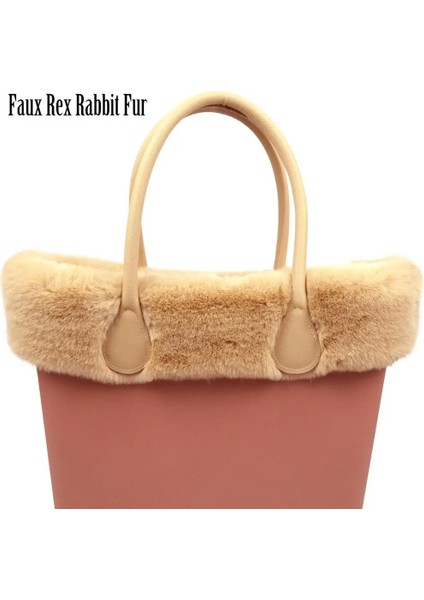 Gök Mavisi Klasik Tarz Yeni Faux Rex Tavşan Kürk Kürklü Termal Peluş O Çanta Dekorasyon Için Düzeltir Klasik Mini Obag Accesorios Kış Sonbahar Çanta (Yurt Dışından) modelleri