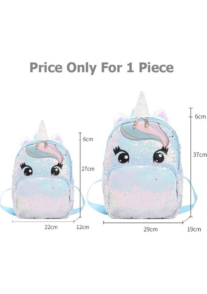 Küçük Gümüş Tarzı Karikatür Sevimli Sırt Çantası Kız Çocuk Okul Çantaları Sequins Unicorn Sırt Çantası Büyük Kawaoolbags Çocuklar Sırt Çantası Mochila Mujer (Yurt Dışından)