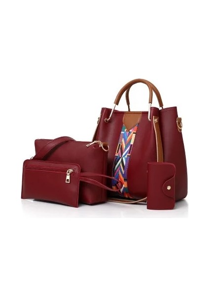 Pembe Stil Yeni Stil Tüm Maç Kadın Messenger Çanta Dört Bir Set Çanta Omuz Çantaları Moda Kompozit Çantalar (Yurt Dışından)