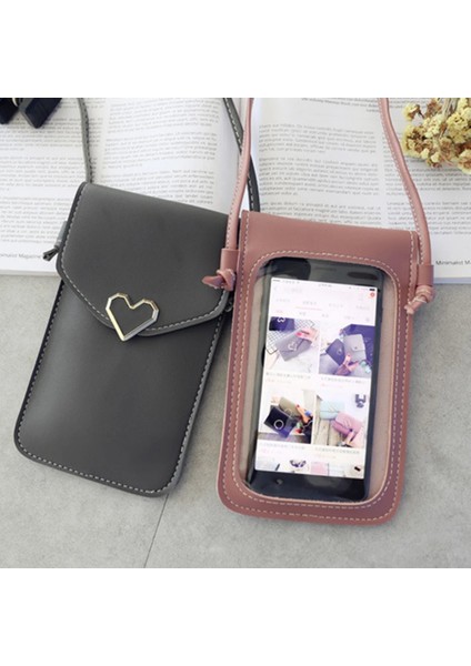 Stil2-A Stili Kadın Dokunmatik Ekran Cep Telefonu Çanta Şeffaf Basit Çanta Yeni Çile Çapraz Cüzdan Akıllı Telefon Deri Omuz Hafif Çanta (Yurt Dışından) modelleri