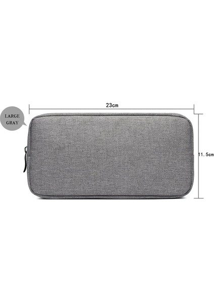 Gri Büyük Stil Klasik Çanta Kulaklık Için Kozmetik Bavul Organizatör Makyaj Çantası Kozmetik Kulaklıklar Tote USB U Disk Seyahat Kiti Saklama Çantası (Yurt Dışından)