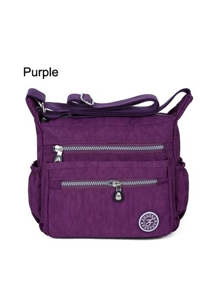 Mor Tarzı Naylon Kadın Postacı Çantaları Küçük Çanta Omuz Çantası Kadın Crossbody Çanta Çanta Yüksek Li Bolsa Tote Plaj (Yurt Dışından)
