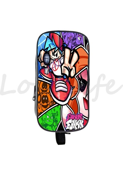 No.4 Tarzı 3D Video Oyunu Cuma Gecesi Funkin Kalem Kutusu Çocuklar Kalem Çantası Erkek Kız Çift Katmanlı Kalem Çantası Öğrenci Karikatür Kırtasiye Kalem Kılıfı (Yurt Dışından) indirimleri