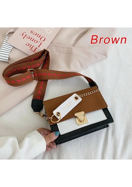 B-4 Stili Mektup Geniş Askılı Crossbody Çanta Moda Rahat Kare Çantalar Crossbody Tasarım Messenger Çanta Kadın Omuz Çantası Telefon Çanta 2021 (Yurt Dışından)