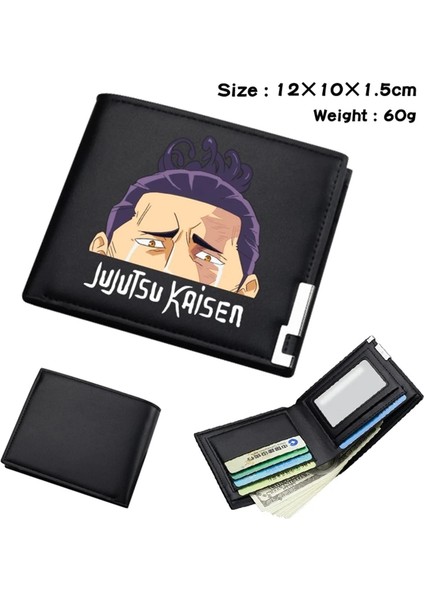 XQZS210527 27 Stili Japon Anime Karikatür Cüzdan Jujutsu Kaisen Cüzdan Kart Sahibine Sahip Kısa Çanta (Yurt Dışından)