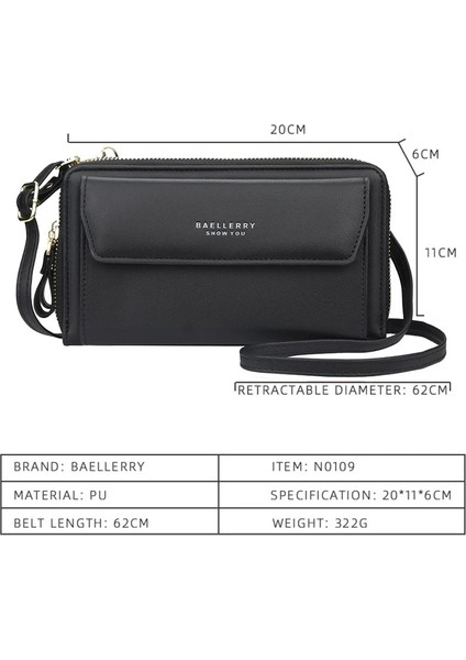 Kırmızı Stil Kadınlar Için Cüzdanlar Çanta Fermuar Çok Işlevli Organizatör Debriyaj Yüksek Kapasiteli Cep Telefonu Crossbody Para Cebi Kart Sahipleri (Yurt Dışından) modelleri