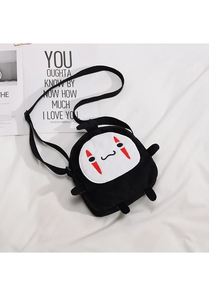 Peluş Kırmızı Stil Güzel Mori Kız Güzel Omuz Çantaları Kozmetik Peluş Çantalar Woma Japon Karikatür Ruhların Kaçışı Yok Yüz Adam Postacı Çantası (Yurt Dışından)