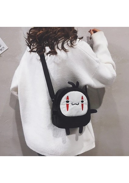 Peluş Kırmızı Stil Güzel Mori Kız Güzel Omuz Çantaları Kozmetik Peluş Çantalar Woma Japon Karikatür Ruhların Kaçışı Yok Yüz Adam Postacı Çantası (Yurt Dışından) modelleri