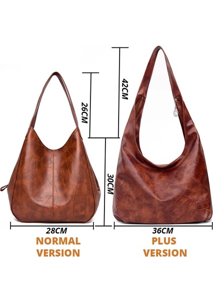 Artı Siyah Stil Claolid Tote Çanta Kadın Yumuşak Pu Deri Omuz Çantası Kadın Vintage Hobi Çanta Kadın Kolu Çanta Kadın Crossbody Çanta (Yurt Dışından)