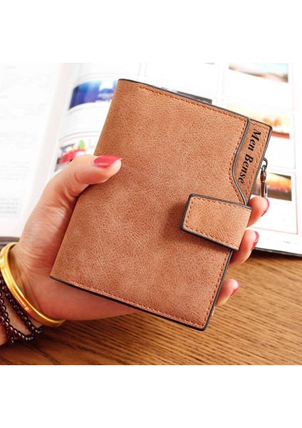 Mavi Stil Kısa Cüzdan Kadın Deri Hakiki Küçük Fermuarlı Kadın Çantası Küçük Bozuk Para Kesesi Femme Lüks Porte Feuille Bayan Cüzdanı (Yurt Dışından)