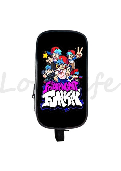 No.2 Tarzı 3D Video Oyunu Cuma Gecesi Funkin Kalem Kutusu Çocuklar Kalem Çantası Erkek Kız Çift Katmanlı Kalem Çantası Öğrenci Karikatür Kırtasiye Kalem Kılıfı (Yurt Dışından)