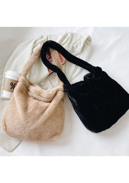 Siyah Kalp Stili Xslıng Peluş Leopar Baskı Koltukaltı Çanta Kadın Aşk Kalp Omuz Çantası Moda Bayanlar Sonbahar Kış Büyük Kapasiteli Tote Çanta (Yurt Dışından) fiyatları