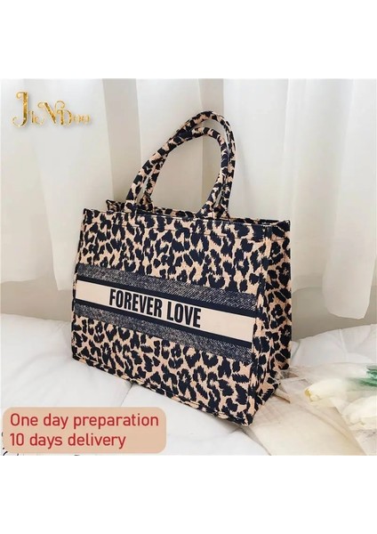 Leopar Tarzı 36CM-14CM-27CM Lüks Denim Leopar Büyük Kapasiteli Kadın Omuz Çantaları Kadın Tasarımcılar Mektup Baskı Alışveriş Çantası Kadınlar Için Moda Çanta (Yurt Dışından) fiyatları