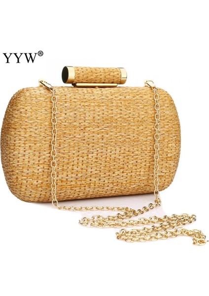 Haki Tarzı Yyw Hasır Yaz Debriyaj Çanta Moda Kadın Çanta Omuz Çanta Üzeri Kadın Akşam Çanta Balo Akşam Parti Sac Bolsa Feminina (Yurt Dışından) fırsatları