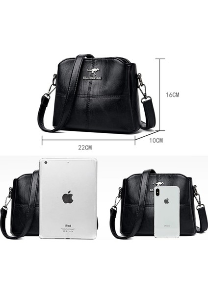 3 Katman Gri Stili Yüksek Li Yumuşak Pu Deri Omuz Crossbody Çanta Wome Için Yeni Lüks Çanta Kadın Çanta Tasarımcısı Messenger Çanta Kesesi (Yurt Dışından) indirimleri