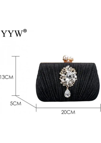 Şampanya Tarzı 2023 Yeni Kadın Elmas Çiçek Debriyaj Çanta Düğün Akşam Çantalar Taklidi Zincir Omuz Çantaları Ipek Parti Çanta Lüks Manşonlar (Yurt Dışından) modelleri