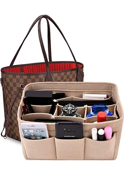Açık Yeşil Tarzı Makyaj Organizatör Çanta Için Ekleme Çantası, Seyahat Iç Çanta Taşınabilir Kozmetik Çantası, Fit Kozmetik Çantaları Fit Speedy Neverfull (Yurt Dışından) fiyatları