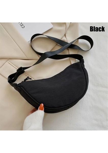Siyah Stil Moda Rahat Hobos Taşınabilir Turuncu Göğüs Çanta Omuz Çantaları Koltuk Altı Çanta Çapraz Vücut Çanta (Yurt Dışından)