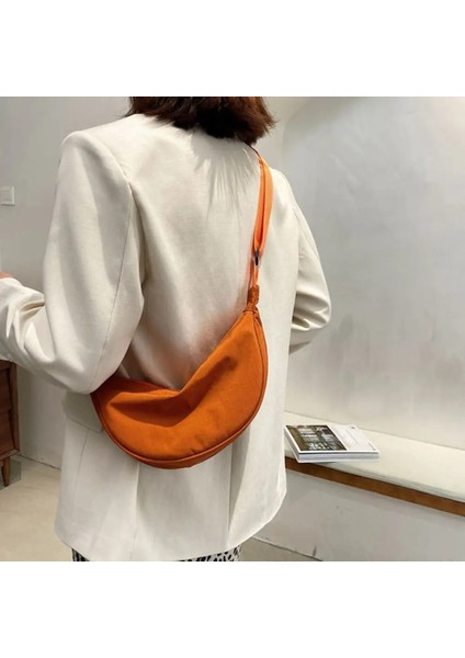 Siyah Stil Moda Rahat Hobos Taşınabilir Turuncu Göğüs Çanta Omuz Çantaları Koltuk Altı Çanta Çapraz Vücut Çanta (Yurt Dışından) fiyatları