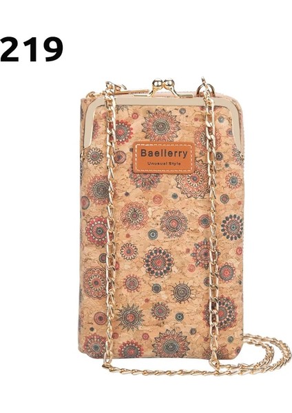 No.13 Tarzı Yeni Kadın Cüzdan Çile Cep Telefonu Çantası Crossbody Omuzdan Askili Çanta Fermuarlı Debriyaj Bayan Bozuk Para Cüzdanı Çoklu Kart Tutucu Kadın Çanta (Yurt Dışından)