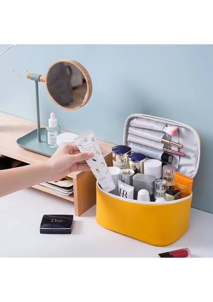 Mavi Stil Kadın Kozmetik Çantası Makyaj Organizatör Seyahat Makyaj Malzemeleri Organizatör Fermuar Makyaj Çantası Kılıfı Tuvalet Seti Çanta (Yurt Dışından) modelleri