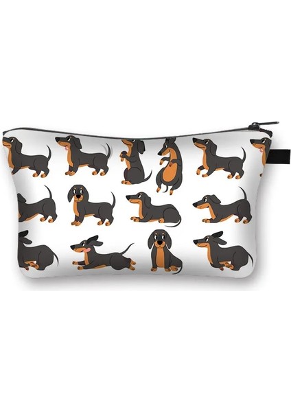 Shzblpg3 Tarzı Sevimli Dachshund Köpek Makyaj Depolama Kılıfı Sevimli Hayvan Hayvan Kozmetik Çantası Seyahat Organizatör Tuvalet Çantası Kadın Için (Yurt Dışından)