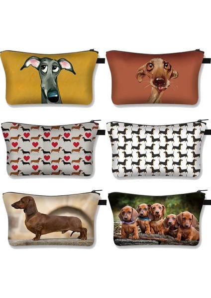 Shzblpg3 Tarzı Sevimli Dachshund Köpek Makyaj Depolama Kılıfı Sevimli Hayvan Hayvan Kozmetik Çantası Seyahat Organizatör Tuvalet Çantası Kadın Için (Yurt Dışından) fiyatları