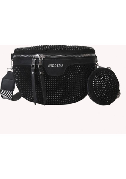 B-Yeşil Tarzı Moda Taklidi Bel Kemeri Çantası Omuz Crossbody Pu Deri Göğüs Telefon Paketi (Yurt Dışından)