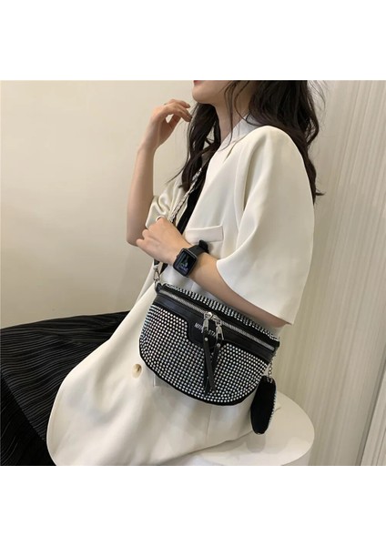 B-Yeşil Tarzı Moda Taklidi Bel Kemeri Çantası Omuz Crossbody Pu Deri Göğüs Telefon Paketi (Yurt Dışından)