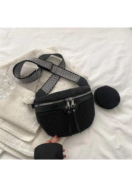 B-Yeşil Tarzı Moda Taklidi Bel Kemeri Çantası Omuz Crossbody Pu Deri Göğüs Telefon Paketi (Yurt Dışından)