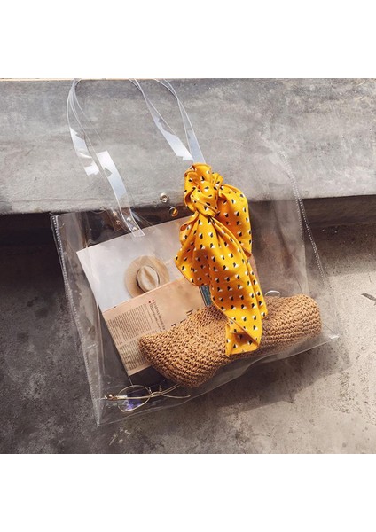 Kırmızı Stil Pvc Şeffaf Çanta Rahat Kadın Büyük Kapasiteli Alışveriş Omuz Çantaları Taşınabilir Yaz Lucid Plaj Tote Bolsas Kadınlar Için (Yurt Dışından) fiyatları