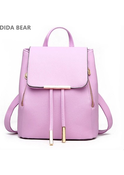 Mavi Stil Dıda Bear Kadın Sırt Çantası Yüksek Li Pu Deri Mochila Escolar Gençler Kızlar Için Okul Çantaları Eğlence Sırt Çantaları Şeker Renk (Yurt Dışından) fiyatları