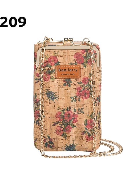 No.10 Stili Yeni Kadın Cüzdan Çile Cep Telefonu Çantası Crossbody Omuzdan Askili Çanta Fermuarlı Debriyaj Bayan Bozuk Para Cüzdanı Çoklu Kart Tutucu Kadın Çanta (Yurt Dışından)
