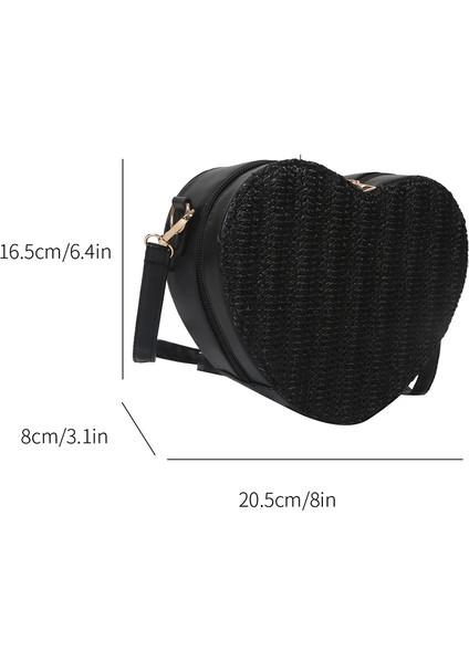 Altın Tarzı Kızlar Crossbody Çanta Aşk Kalp Şeklinde Şeffaf Omuz Çantaları Kadın Satchel Çanta Messenger Çanta Bayanlar Hobo Alışveriş Çantası (Yurt Dışından)