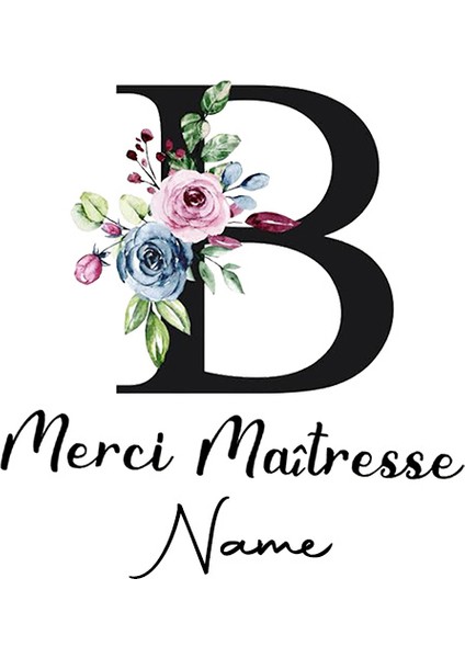 D4MEIMO Stili Kişiselleştirilmiş Özel Kozmetik Çantası Merci Maîtresse Öğretmen Saklama Çantası Yıl Sonu Okul Öğretmen Hediyesi Cadeau Maitresse (Yurt Dışından) fırsatları