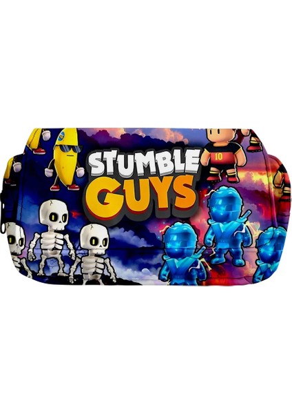 No.13 Tarzı 3D Oyun Stumble Guys Kalem Kutusu Öğrencileri Çocuk Erkek Kız Oxford Su Geçirmez Karikatür Anime Çift Saklama Çantası (Yurt Dışından) fiyatları