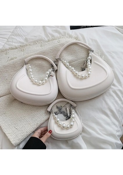 Koyu Haki Stili 15CM5CM13CM Basit Katı Pu Omuz Çantası Kadın Yaz Lüks Tasarımcı Çanta Kadın Moda Rahat Koltukaltı Omuz Çantaları Bayanlar (Yurt Dışından)