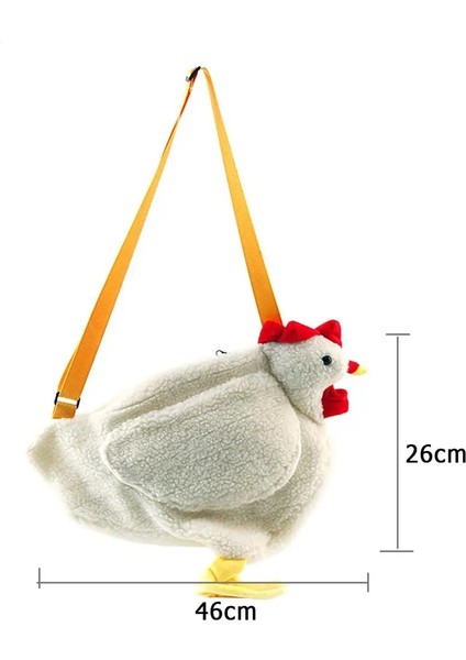 Beyaz Bir Stil Peluş Crossbody Çanta Sevimli Cartooken Omuz Çantaları Parti Çalışma Seyahat Çantası Sevimli Bayanlar Kız Peluş Çanta Ana Kesesi (Yurt Dışından)